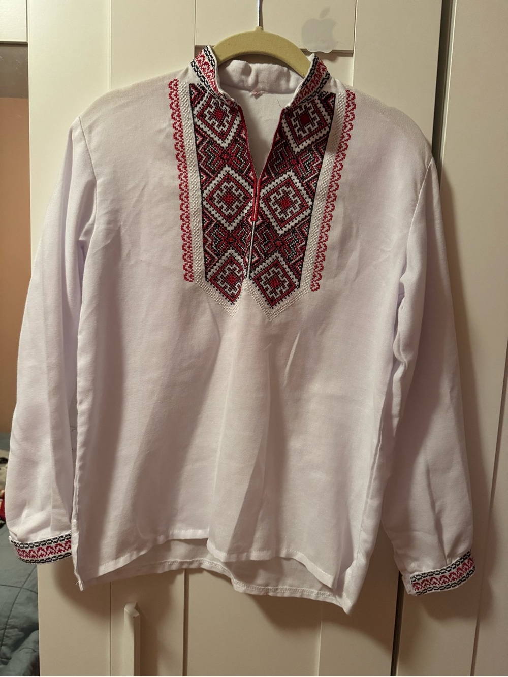 Ukrainian National Handmade Vyshyvanka Embroidered Blouse Size 42 Small